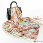 Spring and autumn new 90cm silk scarf women's square scarf simulation silk scarf printing headscarf 