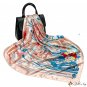 Spring and autumn new 90cm silk scarf women's square scarf simulation silk scarf printing headscarf 