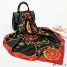 Spring and autumn simulation silk printing silk scarf 90cm square scarf scarf women shawl headscarf
