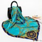 Spring and autumn simulation silk printing silk scarf 90cm square scarf scarf women shawl headscarf