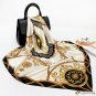 Spring and autumn simulation silk printing silk scarf 90cm square scarf scarf women shawl headscarf