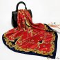 90cm silk scarf women spring and autumn new simulation silk chain printing large square scarf shawl