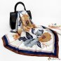 Spring and autumn new 90cm silk scarf women simulation silk square scarf fashion scarf headscarf