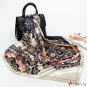 Printed turban 90cm silk scarf female spring and autumn new simulation silk square scarf shawl