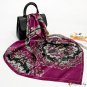 Printed turban 90cm silk scarf female spring and autumn new simulation silk square scarf shawl
