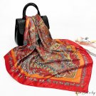 New 90cm large square scarf women simulation silk scarf printing turban scarf shawl