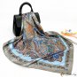 New 90cm large square scarf women simulation silk scarf printing turban scarf shawl