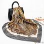 New 90cm large square scarf women simulation silk scarf printing turban scarf shawl