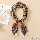 Silk scarf small square scarf women 70cm small scarf hair tie scarf thousand bird check silk scarf