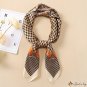 Silk scarf small square scarf women 70cm small scarf hair tie scarf thousand bird check silk scarf