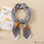 Silk scarf small square scarf women 70cm small scarf hair tie scarf thousand bird check silk scarf