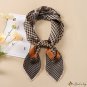Silk scarf small square scarf women 70cm small scarf hair tie scarf thousand bird check silk scarf