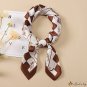 Silk scarf small square scarf women 70cm small scarf hair tie scarf thousand bird check silk scarf