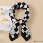 Silk scarf small square scarf women 70cm small scarf hair tie scarf thousand bird check silk scarf