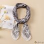 Silk scarf small square scarf women 70cm small scarf hair tie scarf thousand bird check silk scarf