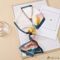 Spring and summer new printing long strip of small silk scarf female hair band decorative neck scarf