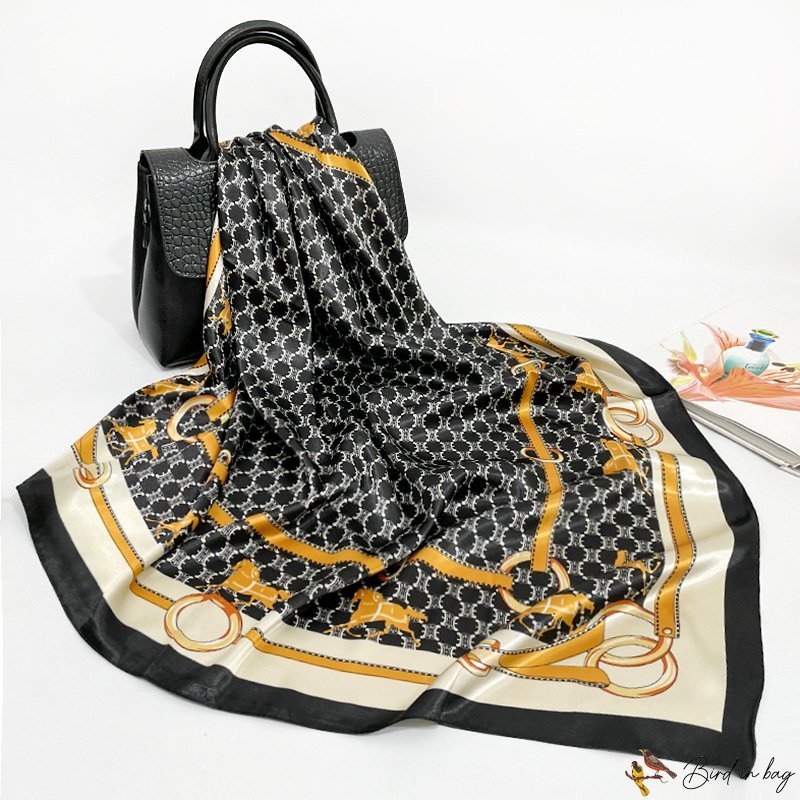 Silk scarf ladies simulation silk scarf 90cm square scarf scarf headscarf shawl