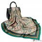 90cm printing silk scarf women's new simulation silk square scarf scarf headscarf