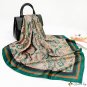 90cm printing silk scarf women's new simulation silk square scarf scarf headscarf