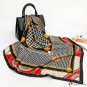 90cm bird check printing silk scarf women's new simulation silk square scarf scarf headscarf