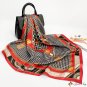 90cm bird check printing silk scarf women's new simulation silk square scarf scarf headscarf