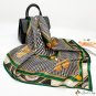 90cm bird check printing silk scarf women's new simulation silk square scarf scarf headscarf