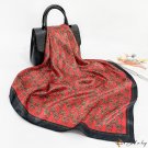 Silk scarf women square scarf 90cm simulation silk scarf spring and summer new headscarf printing sh