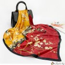 Small square scarf 90cm simulation silk scarf female spring new printing square scarf shawl