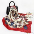 90cm square scarf spring and summer new simulation silk printing silk scarf headscarf scarf silk sha