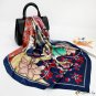 Printed silk scarf female new simulation silk square scarf scarf silk shawl 90cm headscarf