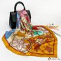 Printed silk scarf female new simulation silk square scarf scarf silk shawl 90cm headscarf