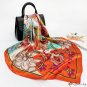 Printed silk scarf female new simulation silk square scarf scarf silk shawl 90cm headscarf