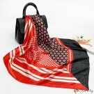 Simulation silk scarf women 90cm large square scarf new polka dot colorful printing silk scarf shawl