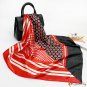 Simulation silk scarf women 90cm large square scarf new polka dot colorful printing silk scarf shawl