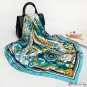 90cm large square scarf silk scarf female spring and summer new simulation silk printing turban scar