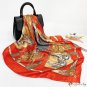 90cm silk scarf female new simulation silk printing square scarf scarf silk shawl headscarf