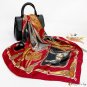 90cm silk scarf female new simulation silk printing square scarf scarf silk shawl headscarf