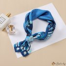 Twill silk small square scarf 53cm printed silk scarf women's Variety scarf