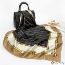New simulation silk scarf geometric lines printed square scarf 90cm headscarf scarf shawl