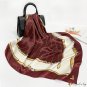 New simulation silk scarf geometric lines printed square scarf 90cm headscarf scarf shawl