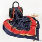 New simulation silk scarf geometric lines printed square scarf 90cm headscarf scarf shawl