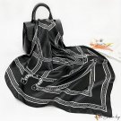 New 90cm large square scarf ladies simulation silk scarf printing turban scarf shawl