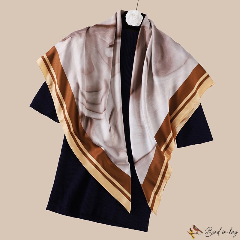 Twill silk scarf 90cm large square scarf spring and autumn new ladies turban scarf shawl silk scarf