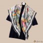 Spring and autumn new twill silk scarf 90cm large square scarf women's headscarf scarf shawl silk sc