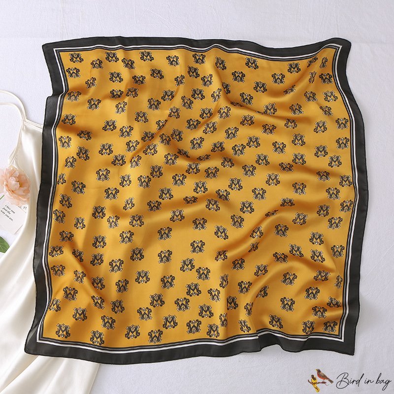 New printing 70cm small square scarf silk scarf women simulation silk shawl decorative neck scarf si