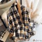 Double-sided plaid scarf female winter Christmas faux cashmere fringe shawl female warm