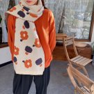 Autumn and winter scarf female new paragraph strawberry print scarf imitation cashmere large shawl