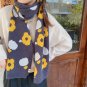 Autumn and winter scarf female new paragraph strawberry print scarf imitation cashmere large shawl
