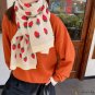 Autumn and winter scarf female new paragraph strawberry print scarf imitation cashmere large shawl