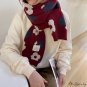 Autumn and winter scarf female new paragraph strawberry print scarf imitation cashmere large shawl